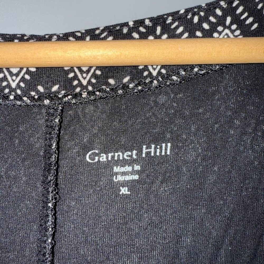 Garnet Hill Button Up Black Jersey Tank Dress , Size XLG - Picture 2 of 7